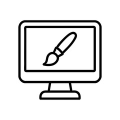 web design outline icon vector illustration