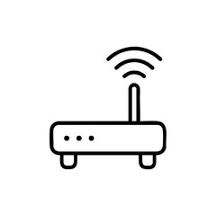 router outline icon vector illustration