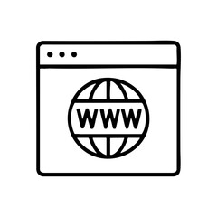 website outline icon vector illustration
