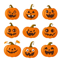 Halloween seamless design, pattern with hat, branches, moon, month, leaves, pumpkins.