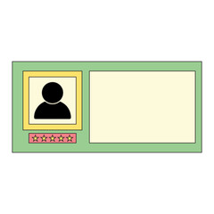 Testimonial and review frame box. Creative testimonial with UI style, and stars. Vector isolated.