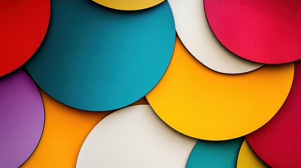 Colorful circles overlap each other, creating a vibrant design. Perfect for backgrounds, presentations, or adding visual interest.