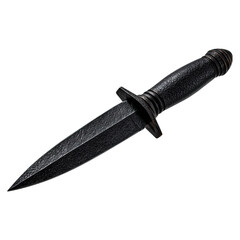 Tactical dagger with classic model concept. A sharp black knife showcasing craftsmanship and design.
