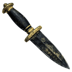 Tactical dagger with classic model concept. An ornate dagger with a beautifully crafted handle and blade.