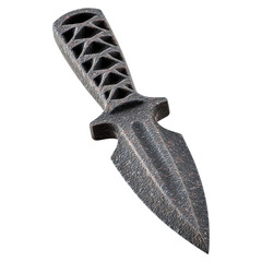 Tactical dagger with classic model concept. Artistic depiction of a carved knife showcasing intricate design.