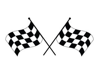 Checkered flag, racing flag icon, sports flag