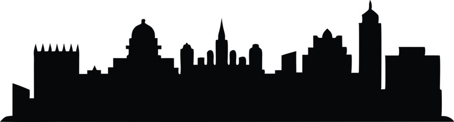 Fototapeta premium Bangalore skyline horizontal banner. Bangalore, India. Vector template for your design.