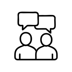communication outline icon vector illustration