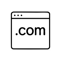 domain outline icon vector illustration