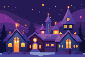 Fototapeta premium christmas night in the city