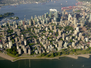 Aerial view of downtown Vancouver