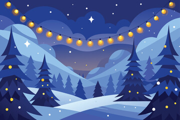 Fototapeta premium winter landscape with snow