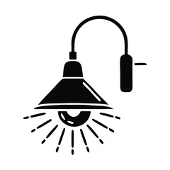 Obraz premium Hanging pendant lamp Icon. Hanging lamp icon vector on trendy design. Hang lamp icon or logo isolated sign symbol vector illustration - high quality black style vector icons. 