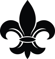 Fleur de lis vector, Fleur de lis silhouette icons set of floral elements. 