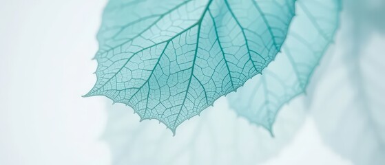 Obraz premium translucent leaf skeletons overlapping