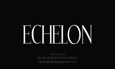 Attractive elegant Echelon serif alphabet display font vector with ligature style