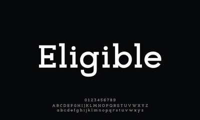 Attractive elegant Eligible Bold serif alphabet display font vector with ligature style