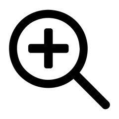 Obraz premium Zoom in magnify icon with transparent background 