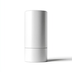 Blank white cylindrical cosmetic container