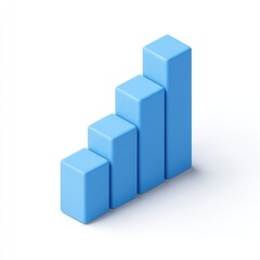 Light-blue 3D bar graph, ascending (1)