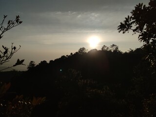 Obraz premium sunset in the mountains