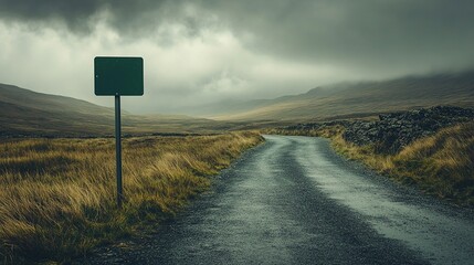 Roadside signs are located on roads far from communities.