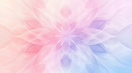 Fototapeta premium Abstract Floral Dreamscape: A pastel-toned floral design evokes serenity, perfect for adding a touch of nature-inspired elegance and artistic flair.