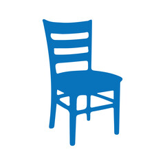blue wooden chair