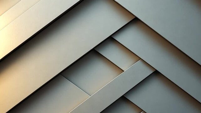 Abstract geometric pattern of overlapping grey panels