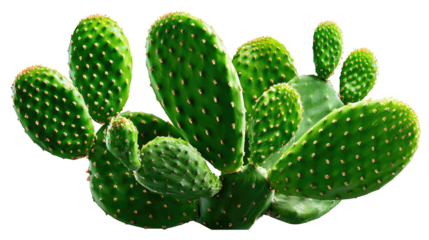 Cactus Garden: A vibrant and detailed image of a prickly pear cactus, showcasing its unique form and texture. The image evokes a sense of the resilience of nature