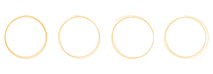 Hand drawn circle line sketch set. Circular vector image. Vector brush strokes circles of paint on white background, doodle round circles for message note mark . eps 10