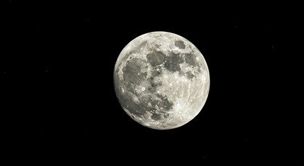 Fototapeta premium Stunning Full Moon Photography Celestial Orb in Night Sky