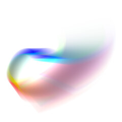 Abstract prism distortion with RGB color glitch on transparent background