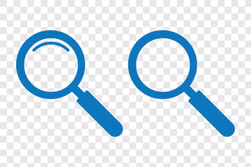 A magnifying glass for searching or exploring content.
