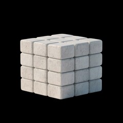 Stacked Concrete Block: A minimalist, modern composition of stacked concrete blocks. Clean lines and muted tones create a striking visual effect.