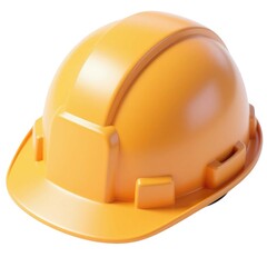 Fototapeta premium Hard Hat: A vibrant, highly-detailed image showcasing a safety hard hat. The hat is clean, and in perfect condition, ready to protect the worker. 