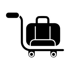 luggage trolley icon