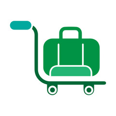 luggage trolley icon