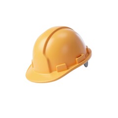 Safety in Construction: An isolated and realistic representation of an iconic safety helmet.