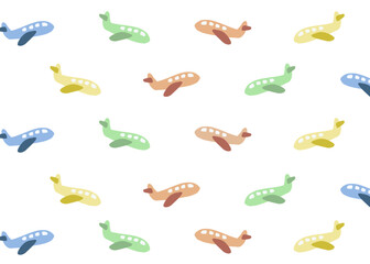 A plane hand drawn illustration with white background. Decoration illustration, hand drawn print ads, kids wear business, textile