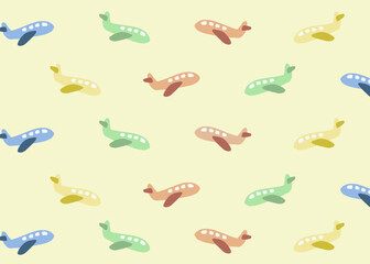 A plane hand drawn illustration with soft pink background. Decoration illustration, hand drawn print ads, kids wear business, textile