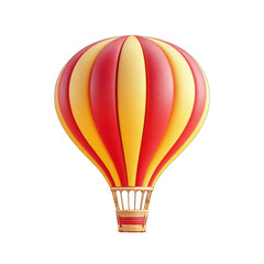 Fototapeta premium Red and yellow striped hot air balloon