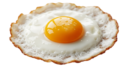 Sunny side up egg with crispy edges fried egg yolk