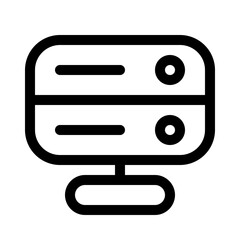 central data icon with line style, perfect for user interface projects
