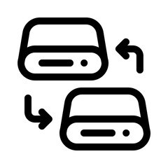 data exchange icon with line style, perfect for user interface projects