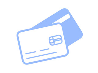 シンプルクレジットカードアイコン（ブルー）