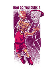 Professional vector illustration of dunk