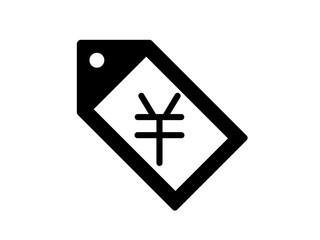Obraz premium シンプル価格タグアイコン（黒）
