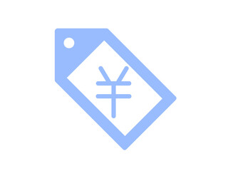 シンプル価格タグアイコン（ブルー）