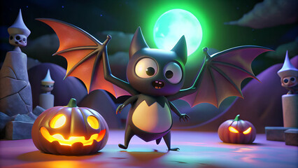 halloween background with pumpkin